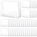 50 Pcs Clear Makeup Bags with Zipper - Waterproof Portable Storage 11.8 x 9.7 in