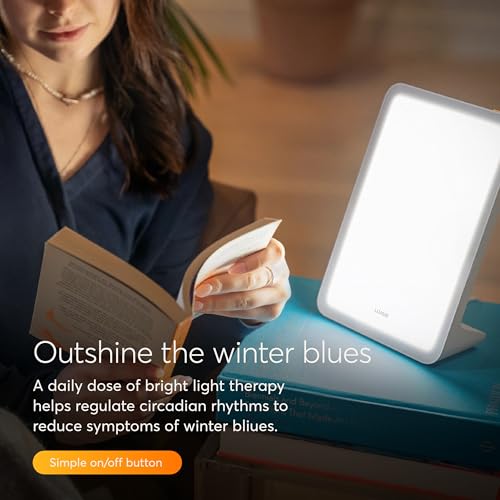 Portable Light Therapy Lamp with 10,000 Lux - Supports Energy & Sleep - Compact Desk Light