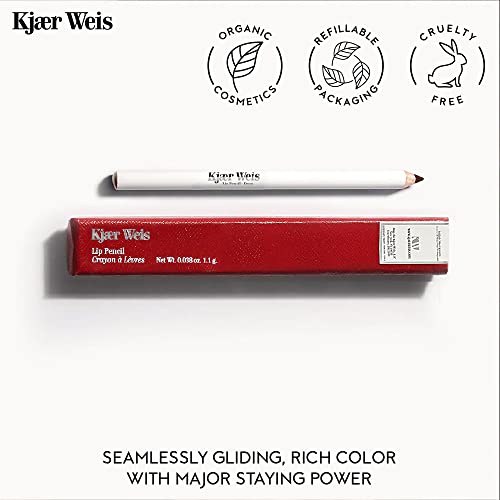 Kjaer Weis Lip Pencil. Nude Lip Liner with Soft Matte Finish and Creamy Texture for Long Lasting Lip Makeup and Smudge-Proof Wear. Cruelty Free Clean Makeup