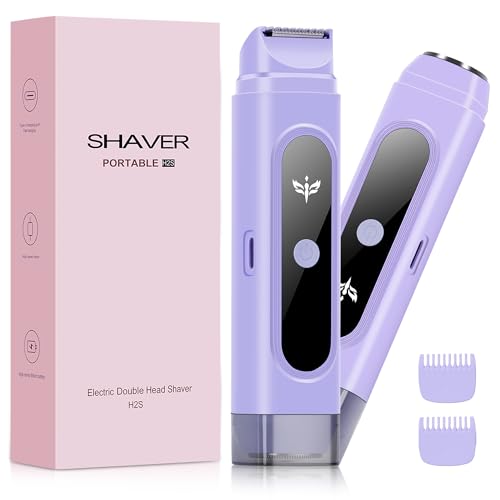 Bikini Trimmer for Women, 2-in-1 Bikini Line & Pubic Hair Trimmer Women, Wet & Dry Electric Razor, Close & Gentle Shaving for Bikini Area, USB Rechargeable