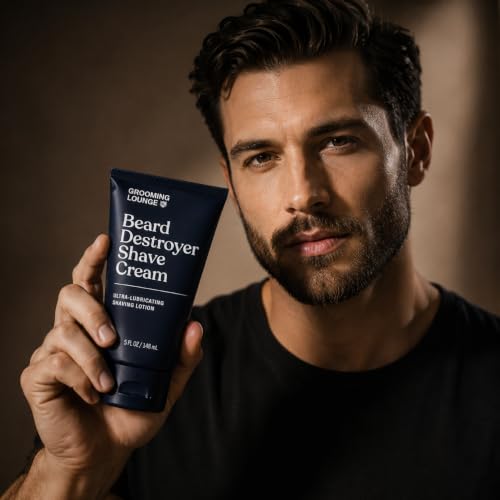 Grooming Lounge Beard Destroyer Shave Cream for Men, Rosemary & Aloe