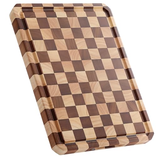 Large Acacia Wood Cutting Board for Kitchen Meat Cheese Fruits Vegetables