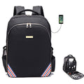Barbers Bookbag for Clippers & Tools with USB Port - Red White & Blue PU
