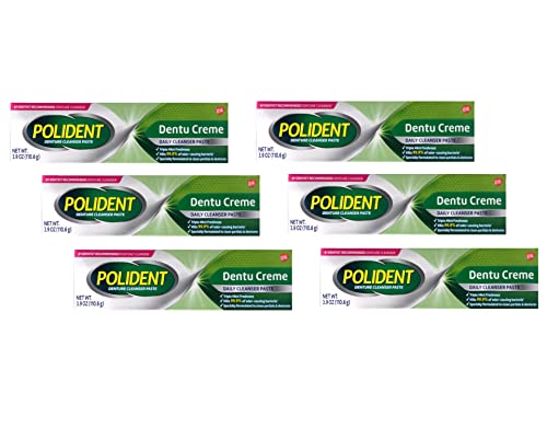 Denture Cleaning Creme - 3.9 Oz Pack of 6 with Fresh Mint Flavor