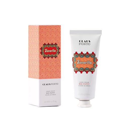 Favorito Red Poppy Hand Cream - Nourishing 50ml Moisturizer for Dry Hands
