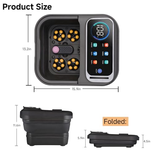 AAOBOSI Electric Foot Spa with Heat, Massage & Bubbles - Home Relaxation