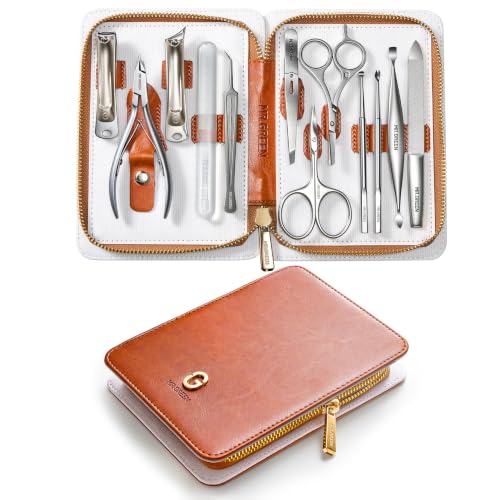 12-in-1 Manicure & Grooming Kit - Professional Nail Clippers & Personal Care Tools