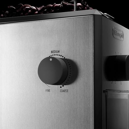 Stainless Steel Burr Coffee Grinder, Silver - 4 to 12 Cups, Precise Grinding