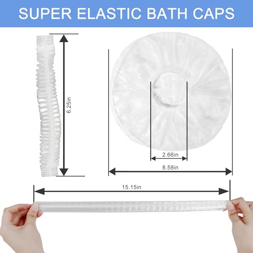 1000 Pack Disposable Waterproof Shower Caps for Women Kids & Hair Salon - Thickening, Hotel & Travel Use with Variation of 1000 Count Pack