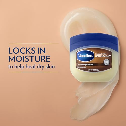 Vaseline Cocoa Butter Healing Jelly 4-Pack - Skin Protectant for Sensitive, Dry Skin