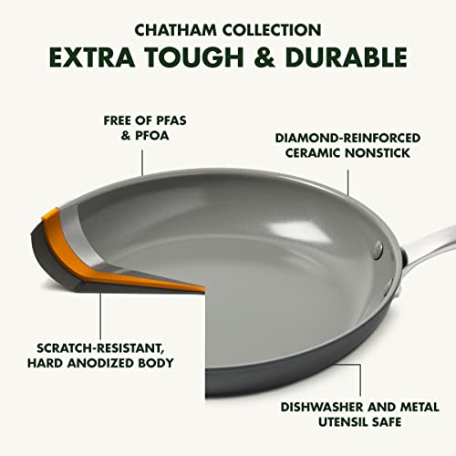 13-Inch Ceramic Nonstick Frying Pan with Helper Handle - GreenPan Chatham