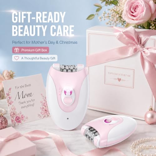 Women's Electric Epilator for Face & Body - 36 Tweezers, Cordless, Wet & Dry, 2 Speeds