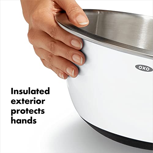 White 3-Piece Stainless Steel Mixing Bowls Set - OXO Good Grips Kitchen