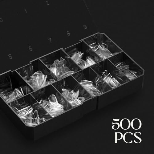 Gel-X Nail Tips Box - 11 Sizes, Extra Short Square Tips for Nail Enhancement