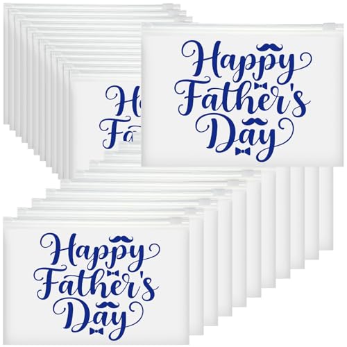 Kacctyen 150 Pcs Happy Father's Day Waterproof Cosmetic & Toiletry Bags Bulk Gifts for Dad
