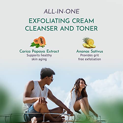 OM Botanical All-in-One Gentle Face Cleanser & Exfoliator - Hydrating Vegan Formula