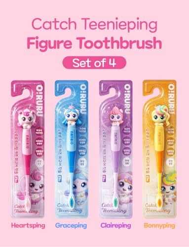 Compact Toothbrush Set with Soft Bristles and Ergonomic Handle - 4 Pack