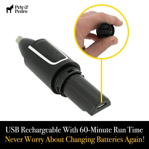 Nose & Ear Hair Trimmer with 3 Attachments - Waterproof Rechargeable Grooming Tool