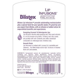 Blistex Lip Infusions Revive Lip Moisturizer 0.13 oz (6 Pack) - Hydrating Lip Care