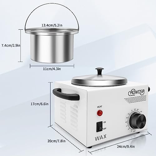 White Single Pot Wax Heater Machine for Hair Removal with Adjustable Temperature & 50 Wax Sticks