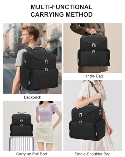 Relavel Tattoo Travel Case Backpack with Removable Pouches - Black, Medium