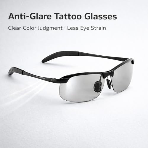 MK TATTOO Headlamp with Anti-Glare Glasses, 4500 Lumens, Rechargeable Tattoo Lighting Kit