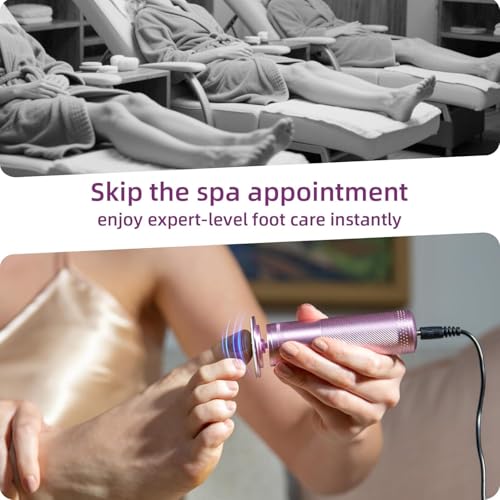 Electric Foot Callus Remover: Diamond-Coated Foot File with 3 Adjustable Speed - 60pcs Sandpaper Discs, Detachable Washable Head - Professional Pedicure Tools for Women