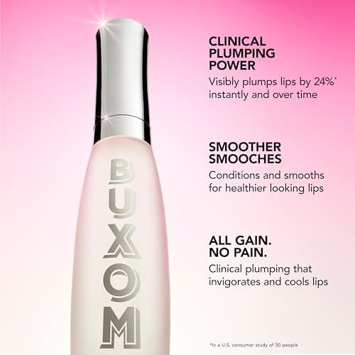 Buxom Plump Shot Peptide Lip Serum - Glossy, Volumizing Lip Treatment, 0.14 oz