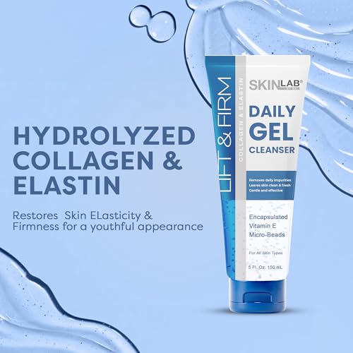 SKIN LAB Lift & Firm Face Wash Gel Cleanser ? Hydrating & Moisturizing Facial Cleanser for Women ? Gentle Gel Face Wash for Dry, Sensitive, Aging Skin with Vitamin E ? 4 Fl. Oz.