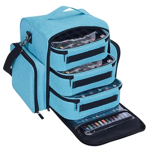 Nail Polish Organizer Case with 90 Bottles & Detachable Bags - Green