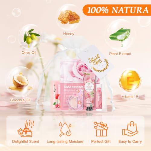 Bulk Spa Gift Set for Women with Face Masks Hand Cream Lip Balm & More - 60 Pieces