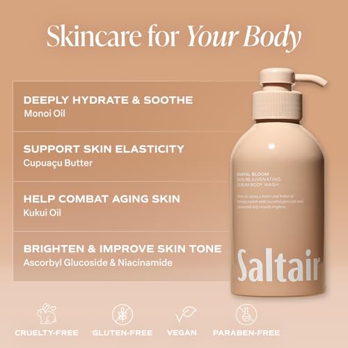 Saltair Body Wash Bundle ? Seascape & Signature Scents 2-Pack Each | Hydrating Body Cleanser with Monoi Oil & Cupuacu Butter for Women and Men