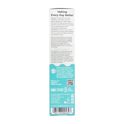 Mint Aloe Neem Organic Toothpaste 3oz Pack of 2 Natural Fluoride-Free Gum Care