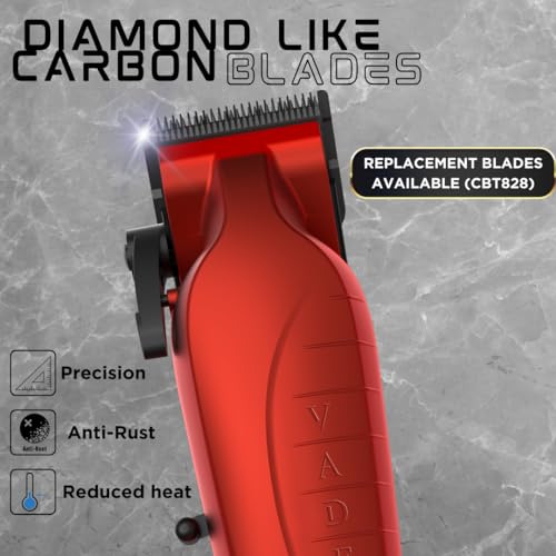 Supreme Trimmer DLC Coated Steel Replacement Blade CBT828 | Taper Blade for Hair Clippers | Black
