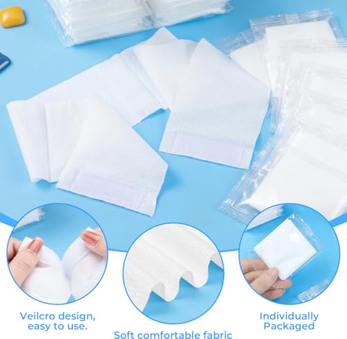 White Disposable Spa Facial Headbands 100PCS with Adjustable Magic Tape