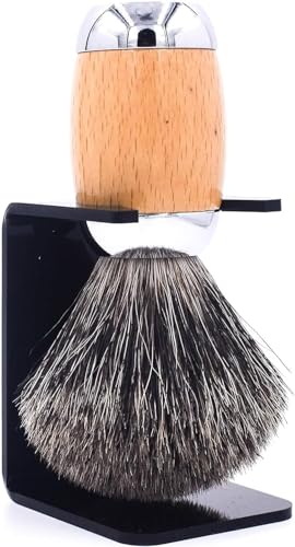Premium Mixed Badger Shaving Brush 22mm Knot with Beechwood Handle