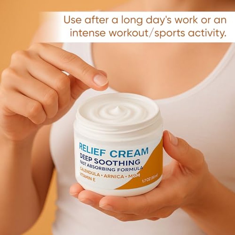 2 PACK Carpal Tunnel Relief Cream, Herbal Nerve Relief Cream for Hands & Wrists, Non-Greasy Formula with Arnica, Emu Oil and Turmeric Oil