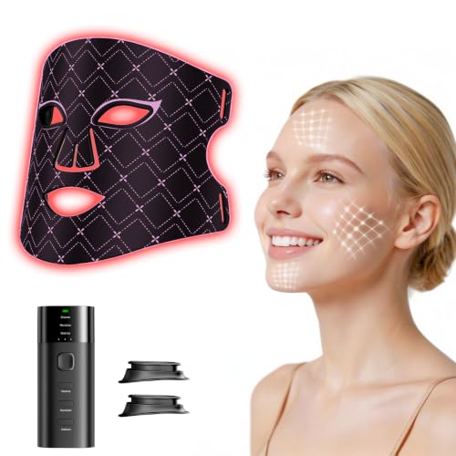 Red Light Therapy Mask for Face - 850nm NIR, 630nm Red & Blue Light - Purple Variation