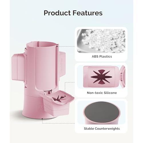 MelodySusie GelCarousel for Nail Polish Bottle Holder and Nail Art Tools Organizer, 360¡Æ Rotating Storage Container with 3Pcs Detachable Silcone Gel Polish Holder, Pink(Only Box)