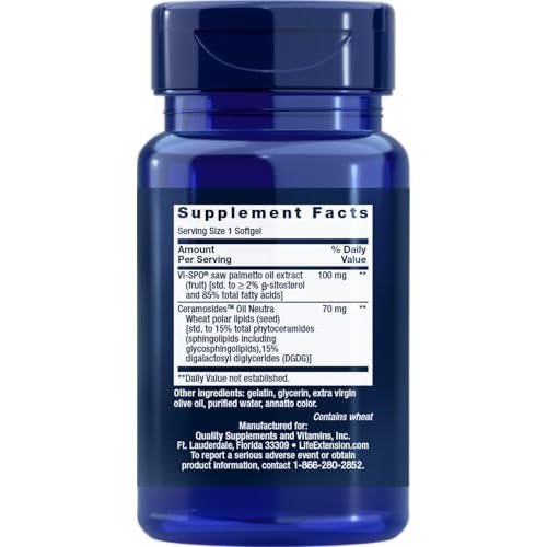 Life Extension Hair Growth for Women, hair growth supplement, fullness and density, Ceramosides¢â, VI-SPO¢ç, non-GMO, 1-daily, gluten-free, 30 softgels