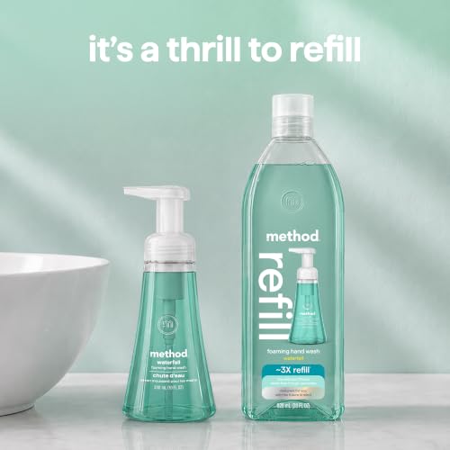 Method Waterfall Foaming Hand Wash Refill Pack, 28 oz, Eco-Friendly, 4 Count