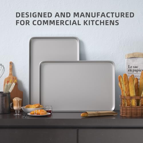 Cookie Sheet Pan Set of 3 - 16x24 Inch Aluminum Baking Trays for Oven & Commercial Use - Crosson Variation 3