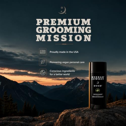 Herban Cowboy Dusk Deodorant 3-Pack for Men - Natural Freshness