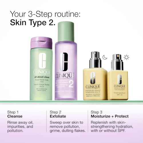 Clinique All About Clean Liquid Facial Soap Mild 6.7 Fl Oz - Gentle Face Cleanser for Dry & Combination Skin