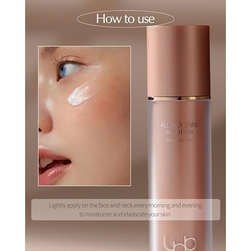 LBB All Day Care In Lotion - Vegan Antioxidnat Face Lotion - 100h Lasting Moisturizing, Radiant and Elastic Skin - Tangerine Cellular Water, Golden Camellia, Peptides, 1.69 oz.