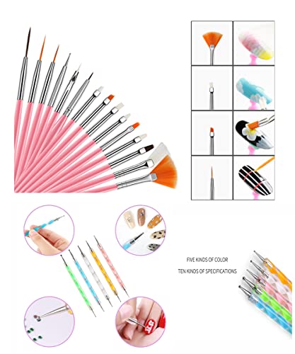 Pink Portable UV LED Nail Lamp & Manicure Kit with Nail Drill & Art Tools