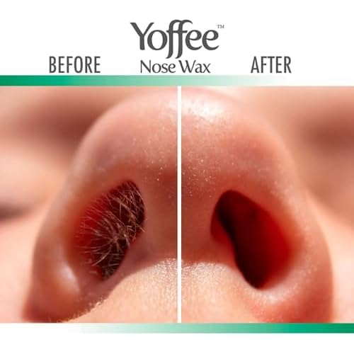 Original Yoffee Nose Wax Kit Men & Women - Natural Bio-Beeswax & Aloe Vera Made Nose Waxing Kit for Men - Nose Hair Wax - Nostril Waxing kit - 10 Reusable Nose Wax Sticks - Easy, Quick & Painless