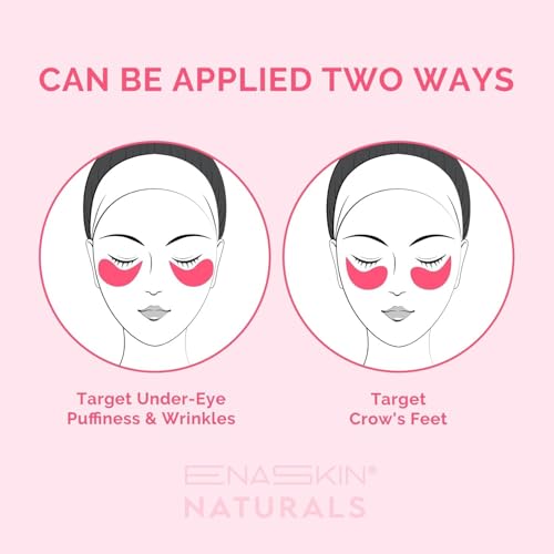 Under Eye Patches for Puffiness and Dark Circles: Caffeine Gel Masks for Undereye Wrinkles Bags - Instant Moisturizing Brightening Skincare Pads - Gift for Women Mom Wife - 30 Pairs (Rose)