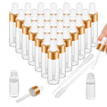 100 Pack Mini Dropper Bottle for Cuticle Oil, 5ml Small Sample Essential Oil Dropper Bottles for Travel, Clear Empty Vails for Cosmetic Perfume
