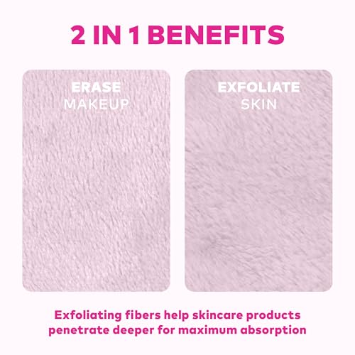 MakeUp Eraser 7-Day Makeup Remover Cloth Set - Silver Infused, Eco-Friendly, Dual-Sided